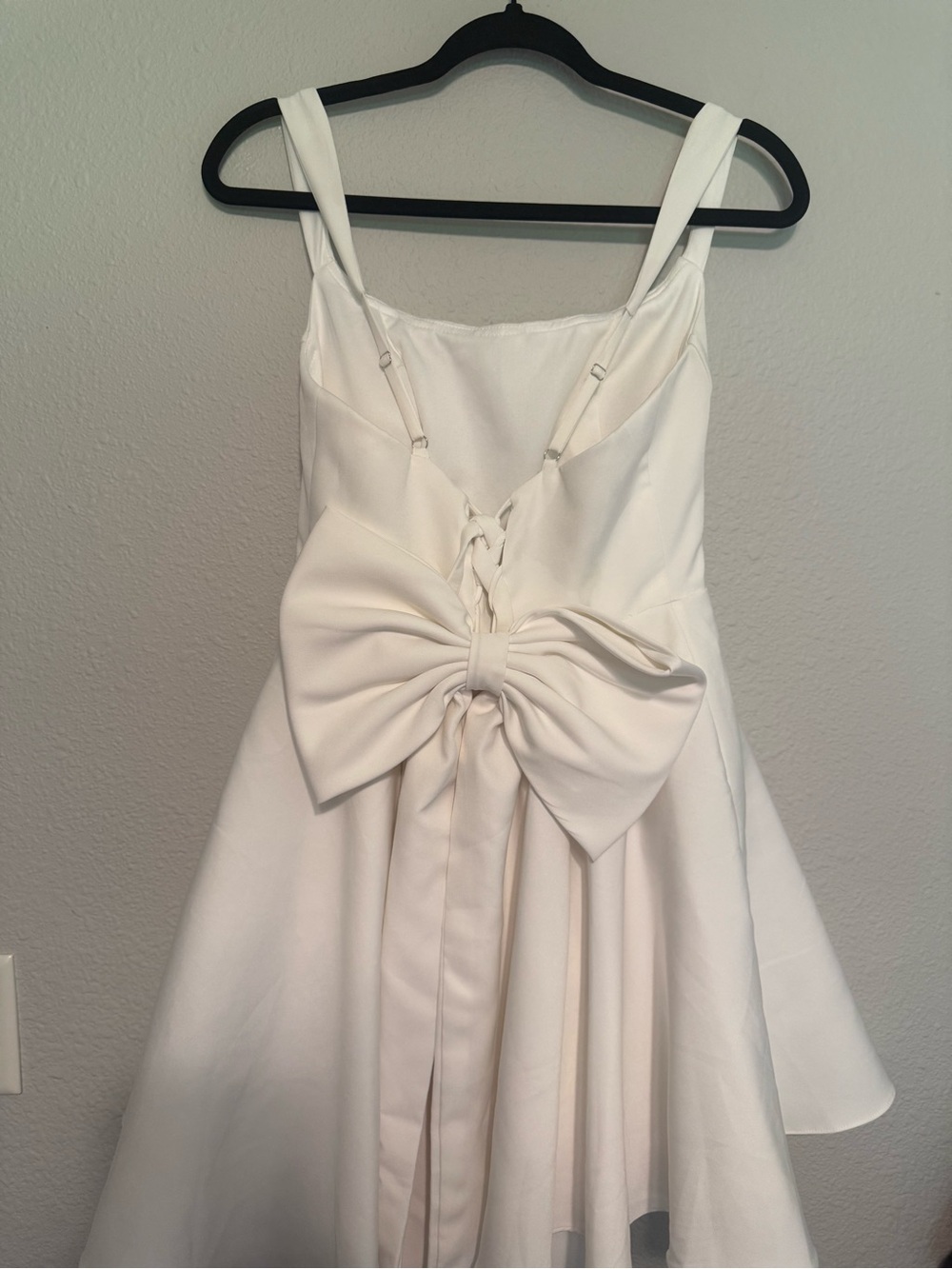 White Party Dress with Statement Bow